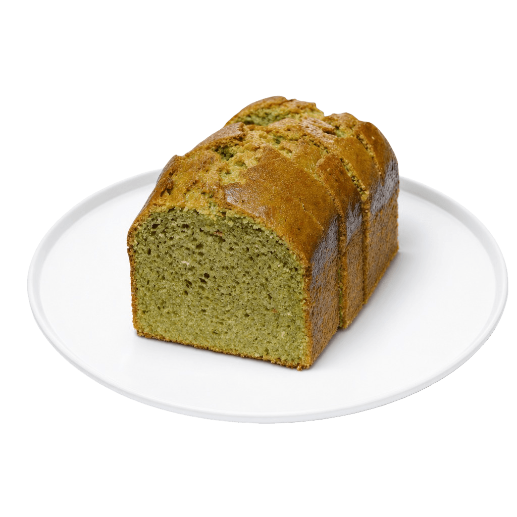 Matcha Hazelnut Tea Cake Slice